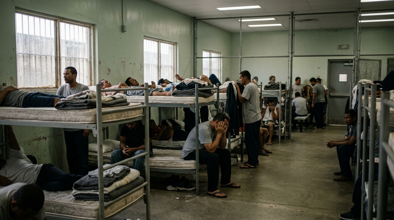 Denuncian condiciones inhumanas en centro de detención para migrantes en Florida